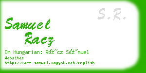 samuel racz business card